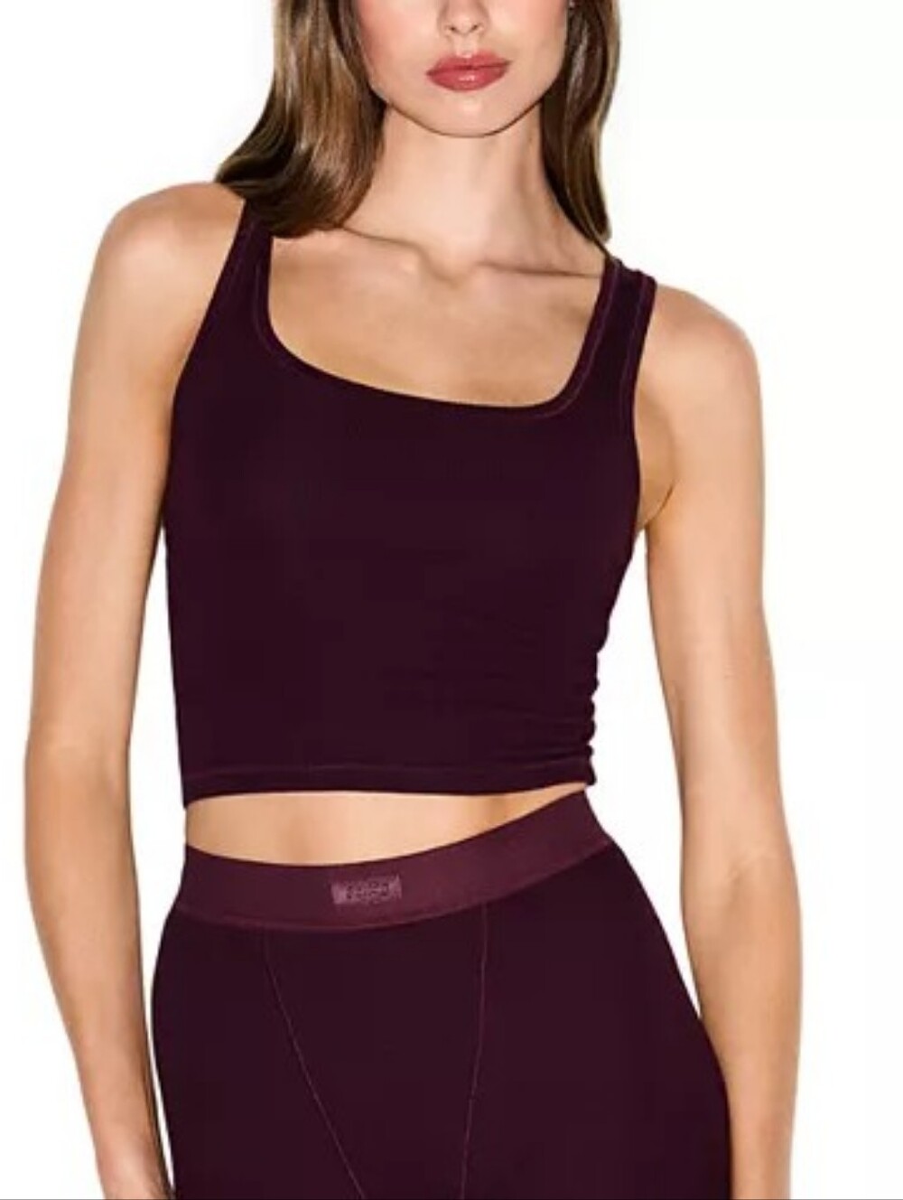 SKIMS Cotton Rib Tank Top Currant Large